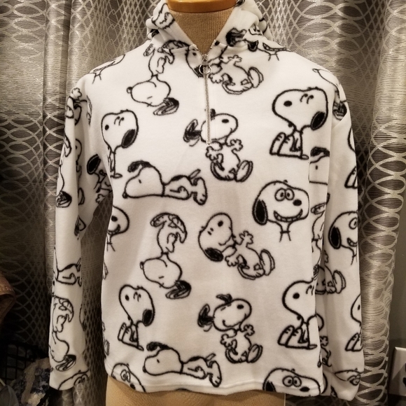 PEANUTS SNOOPY FLEECE HOODIE JACKET (SIZE LARGE) www.imisca.jp